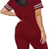 WIHOLL Two Piece Outfits for Women Short Sleeve V Neck Biker Shorts Set - Image 5
