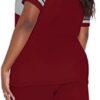 WIHOLL Two Piece Outfits for Women Short Sleeve V Neck Biker Shorts Set - Image 6
