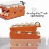 ZSTEA Rolling Egg Holder For Refrigerator,Eggs 24 Count Organizer for Refrigerator,Egg Storage Container Dispenser For Refrigerator,Deviled Egg Containers With Lid,Clear Plastic Egg Tray for fridge - Image 3