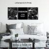 Quote Set - Glamour Inspiration Quote Wall Art Poster Set - Chic Modern Fashion design - Unique Couture Home Decor - Luxury Gift for Women, Woman, Wife, Her, Fashionista - Elegant Black Roses - Image 3