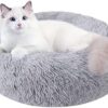 Nisrada Cat Beds for Indoor Cats,20/24 Inch Dog Bed for Small Melium Large Dogs, Washable-Round Pet Bed for Puppy and Kitten with Slip-Resistant Bottom - Image 2