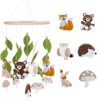 Woodland Ocean Mobile for Crib Jungle Baby Nursery Mobiles Forest Safari Mobile for Crib Baby Mobiles Animals Woodland Nursery Decor for Baby Boys Toys Girls Room Decor (Land Animal) - Image 2