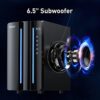 Bobtot Home Theater Systems Surround Sound Speakers - 800 Watts 6.5 inch Subwoofer 5.1/2.1 Channel Home Audio Stereo System with HDMI ARC Optical Bluetooth Input for 4K TV Ultra HD AV DVD FM Radio USB - Image 6