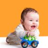 Bright Starts Oball Rattle & Roll Sports Race Car Toy Push and Go Vehicle, Easy Grasp, Ages 3 Months +, Blue - Image 7