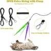 MeoHui Cat Toys for Indoor Cats, Interactive Cat Toy 2PCS Retractable Cat Wand Toy and 9PCS Cat Feather Toys Refills, Funny Kitten Toys Cat Fishing Pole Toy for Bored Indoor Cats Chase and Exercise - Image 7