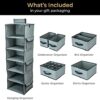 SMIRLY Hanging Closet Organizer and Storage Shelves - Wardrobe Clothes Organizer for Closet, Storage Organizer - Hanging Shelves for Closet Organization and Storage, Closet Shelf Organizer w/Drawers - Image 3