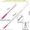 MeoHui Cat Toys for Indoor Cats, Interactive Cat Toy 2PCS Retractable Cat Wand Toy and 9PCS Cat Feather Toys Refills, Funny Kitten Toys Cat Fishing Pole Toy for Bored Indoor Cats Chase and Exercise - Image 4