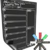 Magnetic Dry Erase Menu Board for Fridge Includes 4 Liquid Chalk Markers - Weekly Meal Planner Blackboard, Grocery List and Notepad for Kitchen Refrigerator - Chalkboard Magnet - Image 6