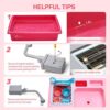 CUTE STONE Color Changing Play Kitchen Sink Toys, Children Electric Dishwasher Playing Toy with Running Water,Upgraded Real Faucet and Play Dishes,Pretend Play Kitchen Toys for Kids Boys Girls - Image 8