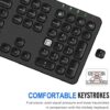 Arteck 2.4G Wireless Keyboard Stainless Steel Ultra Slim Full Size Keyboard with Numeric Keypad for Computer/Desktop/PC/Laptop/Surface/Smart TV and Windows 10/8/ 7 Built in Rechargeable Battery - Image 4