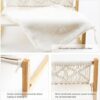 Mkono Boho Cat Bed Hammock with Blanket, Macrame Elevated Pet Bed for Indoor, Floor Standing Breathable Cat Chair Pet Resting Hammock Cat Furniture Gift for Cats and Small Dogs - Image 6