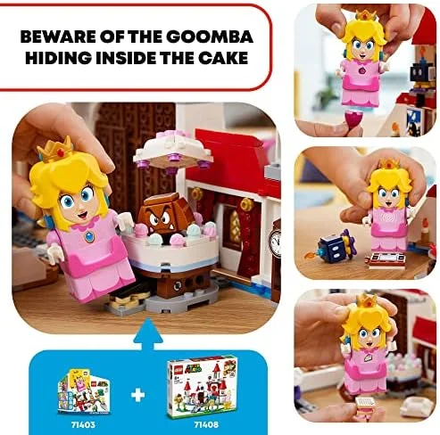 LEGO Super Mario Peach’s Castle Expansion Set 71408, Buildable Game Toy, Gifts for Kids Aged 8 Plus with Time Block Plus Bowser and Toadette Figures, to Combine with Starter Course - Image 5