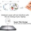 Laptop Camera Cover Slide Cute Flower 8 Pack, Webcam Cover Slide Phone Camera Cover, Ultra-Thin Computer Camera Cover Slide Blocker Slider Fits iPhone MacBook Laptop, Desktop, PC, Tablet - Image 4