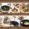 Umite Chef Kitchen Cooking Utensils Set, 33 pcs Non-Stick Utensils Spatula Set with Holder, Black Wooden Handle Silicone Kitchen Gadgets - Image 4