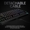 Logitech G PRO Mechanical Gaming Keyboard, Ultra Portable Tenkeyless Design, Detachable Micro USB Cable, 16.8 Million Color LIGHTSYNC RGB Backlit Keys - Image 7