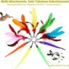 MeoHui Cat Toys for Indoor Cats, Interactive Cat Toy 2PCS Retractable Cat Wand Toy and 9PCS Cat Feather Toys Refills, Funny Kitten Toys Cat Fishing Pole Toy for Bored Indoor Cats Chase and Exercise - Image 6