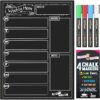 Magnetic Dry Erase Menu Board for Fridge Includes 4 Liquid Chalk Markers - Weekly Meal Planner Blackboard, Grocery List and Notepad for Kitchen Refrigerator - Chalkboard Magnet - Image 9