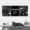 Quote Set - Glamour Inspiration Quote Wall Art Poster Set - Chic Modern Fashion design - Unique Couture Home Decor - Luxury Gift for Women, Woman, Wife, Her, Fashionista - Elegant Black Roses - Image 4