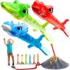 Dinosaur Toy Rocket Launcher for Kids - 6 Colorful Dinos - Fun Outdoor Kids Toys for Boys & Girls Ages 2, 3, 4, 5, 6-8 Year Old Christmas/Birthday Gift - Boy Stomp Rockets Toy - Dino kid Gifts Ages 3+ - Image 2