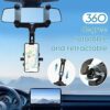 PCAPPABCD Car Phone Hold-Rearview Mirror Phone Holder for Car, 360° Rotatable and Retractable with Adjustable Length Rearview Mirror Phone Holder for All Mobile Phones and All Car - Image 3