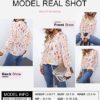 SHEWIN Women's Casual Boho Floral Print V Neck Long Sleeve Drawstring Tops Loose Blouses Button Down Shirts - Image 5
