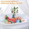 Woodland Ocean Mobile for Crib Jungle Baby Nursery Mobiles Forest Safari Mobile for Crib Baby Mobiles Animals Woodland Nursery Decor for Baby Boys Toys Girls Room Decor (Land Animal) - Image 5