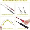 MeoHui Cat Toys for Indoor Cats, Interactive Cat Toy 2PCS Retractable Cat Wand Toy and 9PCS Cat Feather Toys Refills, Funny Kitten Toys Cat Fishing Pole Toy for Bored Indoor Cats Chase and Exercise - Image 5