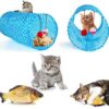 AILUKI 31 PCS Cat Toys Kitten Toys Assortments,Variety Catnip Toy Set Including 2 Way Tunnel,Cat Feather Teaser,Catnip Fish,Mice,Colorful Balls and Bells for Cat,Puppy,Kitty - Image 3