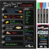 Magnetic Dry Erase Menu Board for Fridge Includes 4 Liquid Chalk Markers - Weekly Meal Planner Blackboard, Grocery List and Notepad for Kitchen Refrigerator - Chalkboard Magnet - Image 2