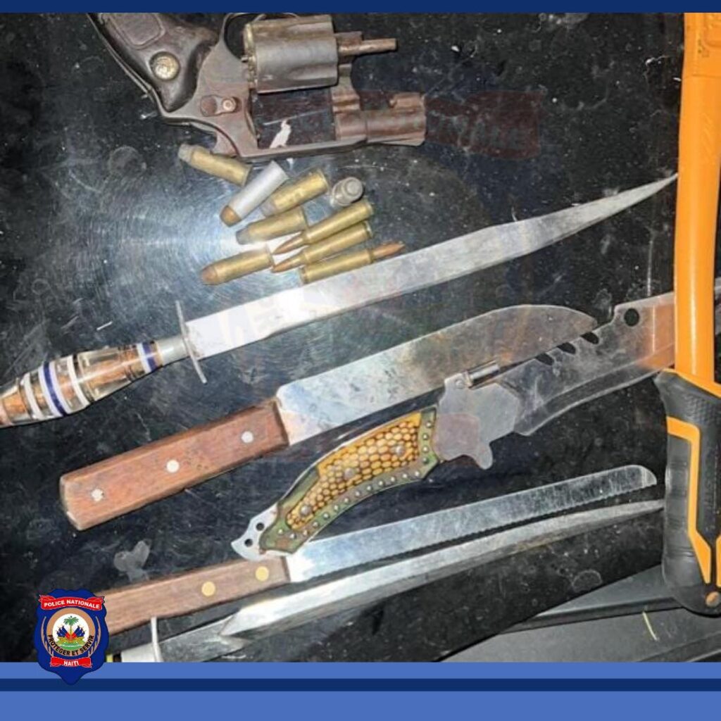 Ti Budjè, membre de gang , stoppé et des matériels confisqués par la Police du Cap-Haïtien