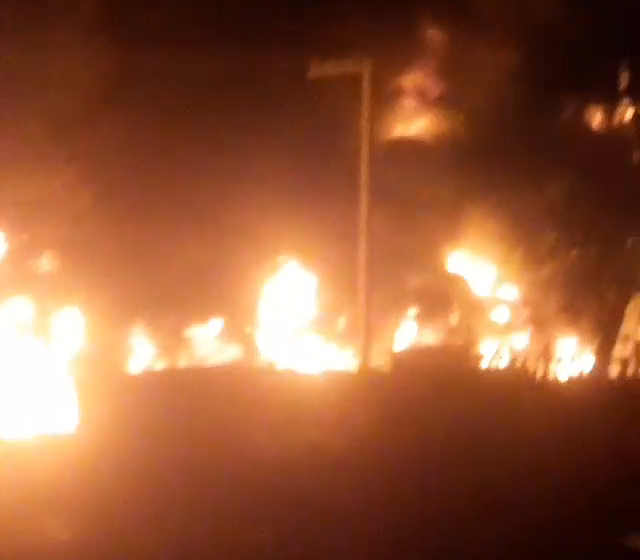 Incendie sur la route de Mariani dans la nuit du 4 Août 2023